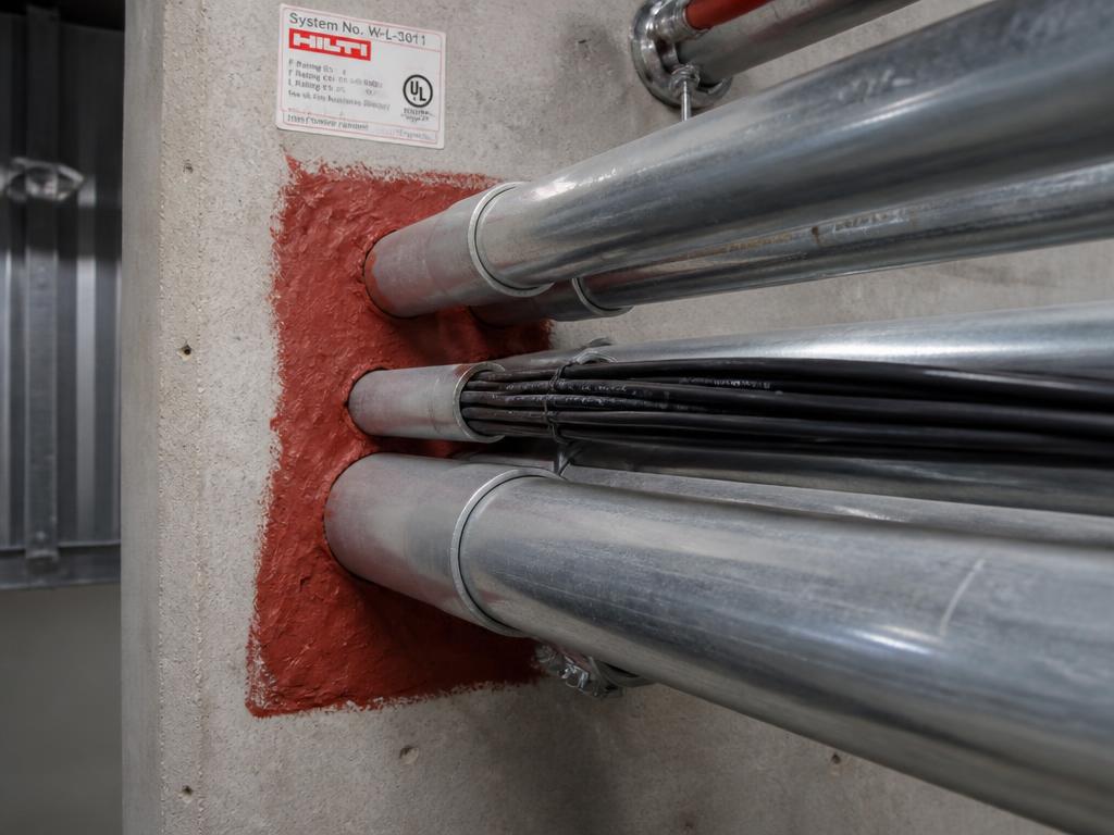Wall Penetration Firestop - Certified Seal